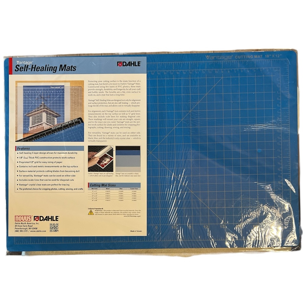 NWT Dahle 12 X 18 Blue Self-Healing Cutting Mat